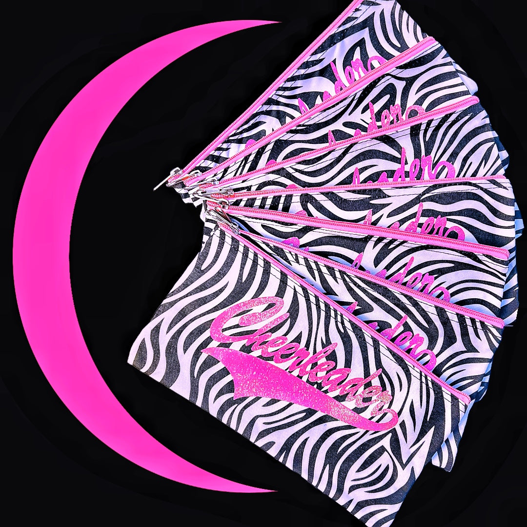 Cheerleader Zebra Print Pouch